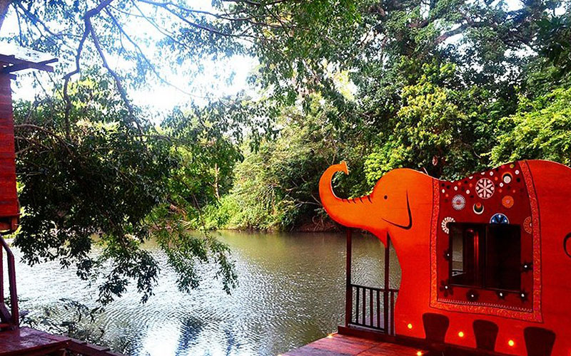 luxury holidays in Yala National Park Sri Lanka - Best hotels to stay in Yala Sri Lanka -  Hotels in Yala Sri Lanka -   Jetwing Yala Prices | Cinnamon Wild Prices - Yala Safari Packages - Kumbuk River Resort Prices